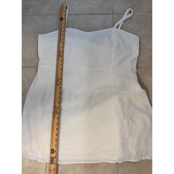 Beginning Boutique Angel Wings White Mini Dress Smocked Back Spaghetti Strap, 16 - Picture 9 of 11